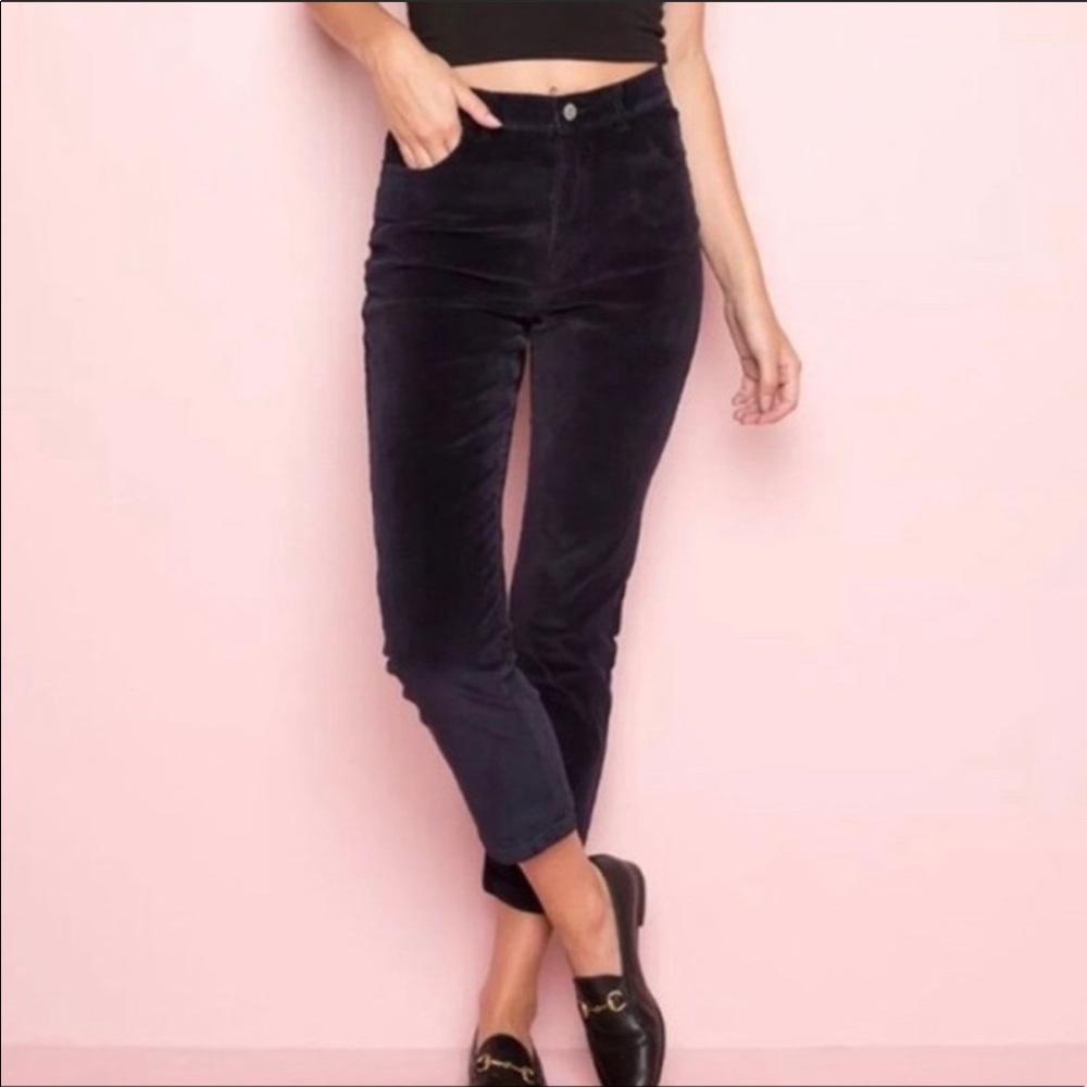 Brandy Melville jane black corduroy pants